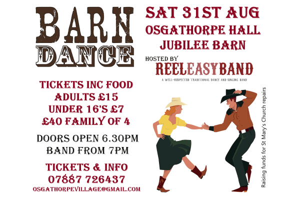 Barn Dance - Saturday 18th August